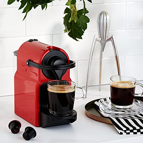 Nespresso Inissia – Cafetière à Capsules Espresso & Lungo, Rouge Rubis