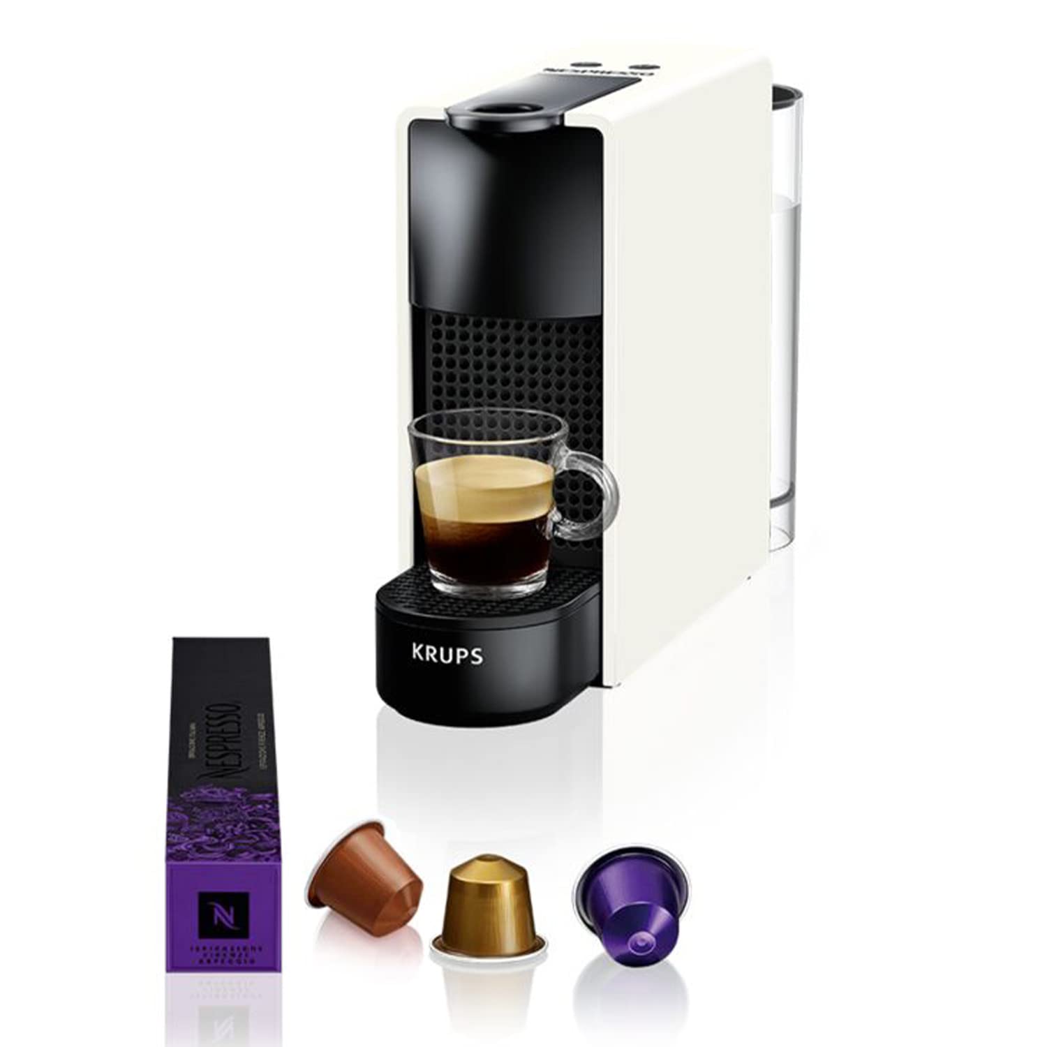 Nespresso Essenza Mini – Cafetière à Capsules Compacte, Blanc
