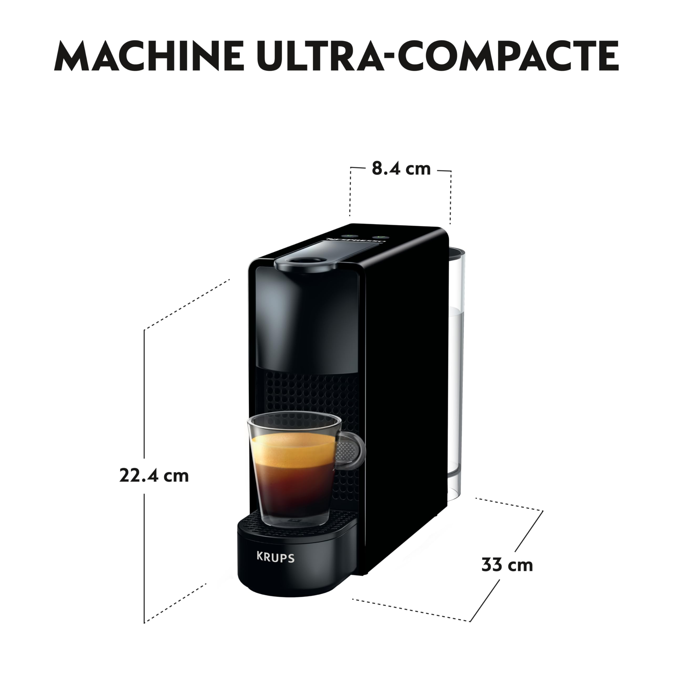 Nespresso Essenza Mini – Cafetière à Capsules Compacte, Noir