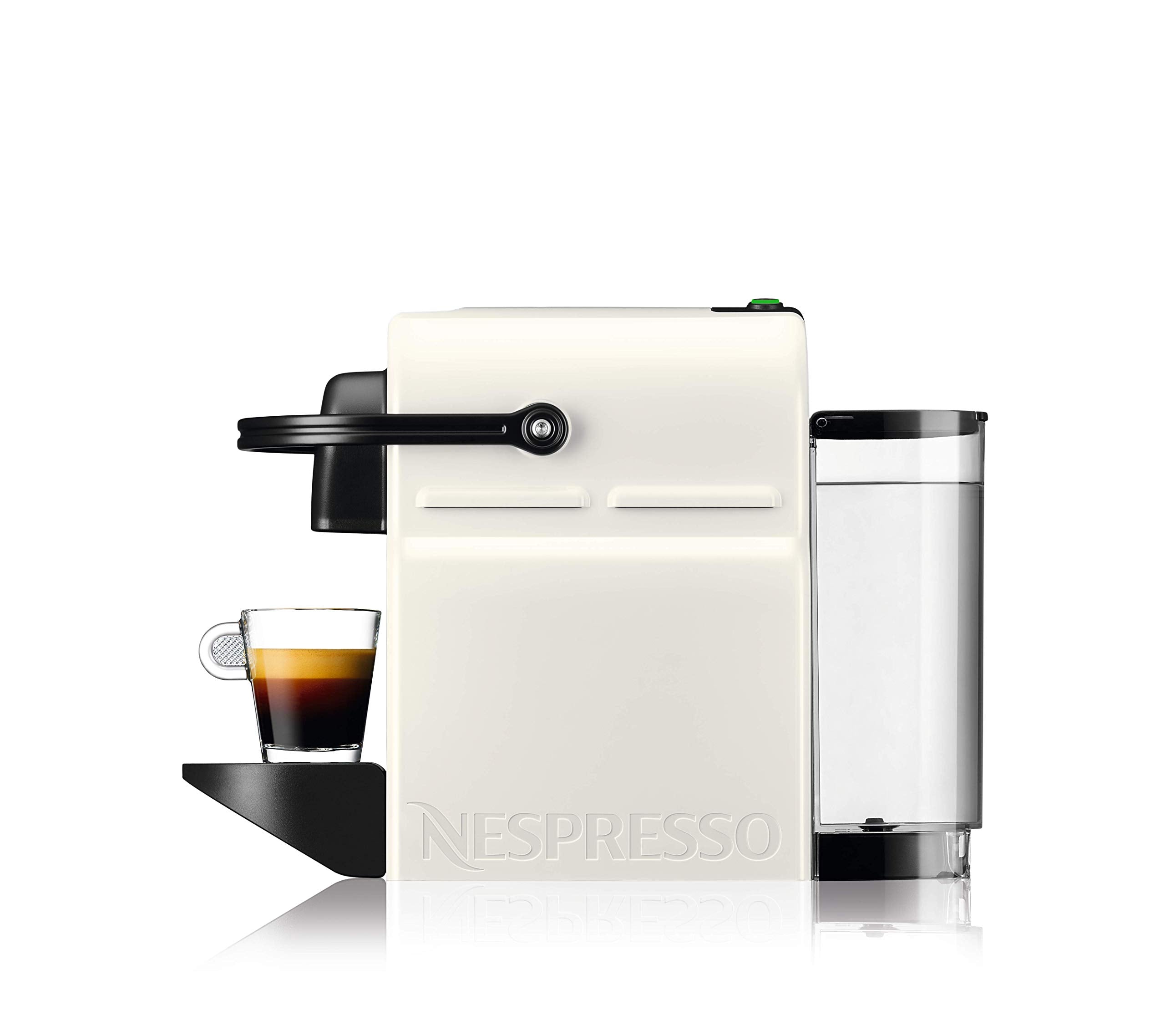 Nespresso Inissia – Cafetière Espresso Blanche, Format Grands Crus