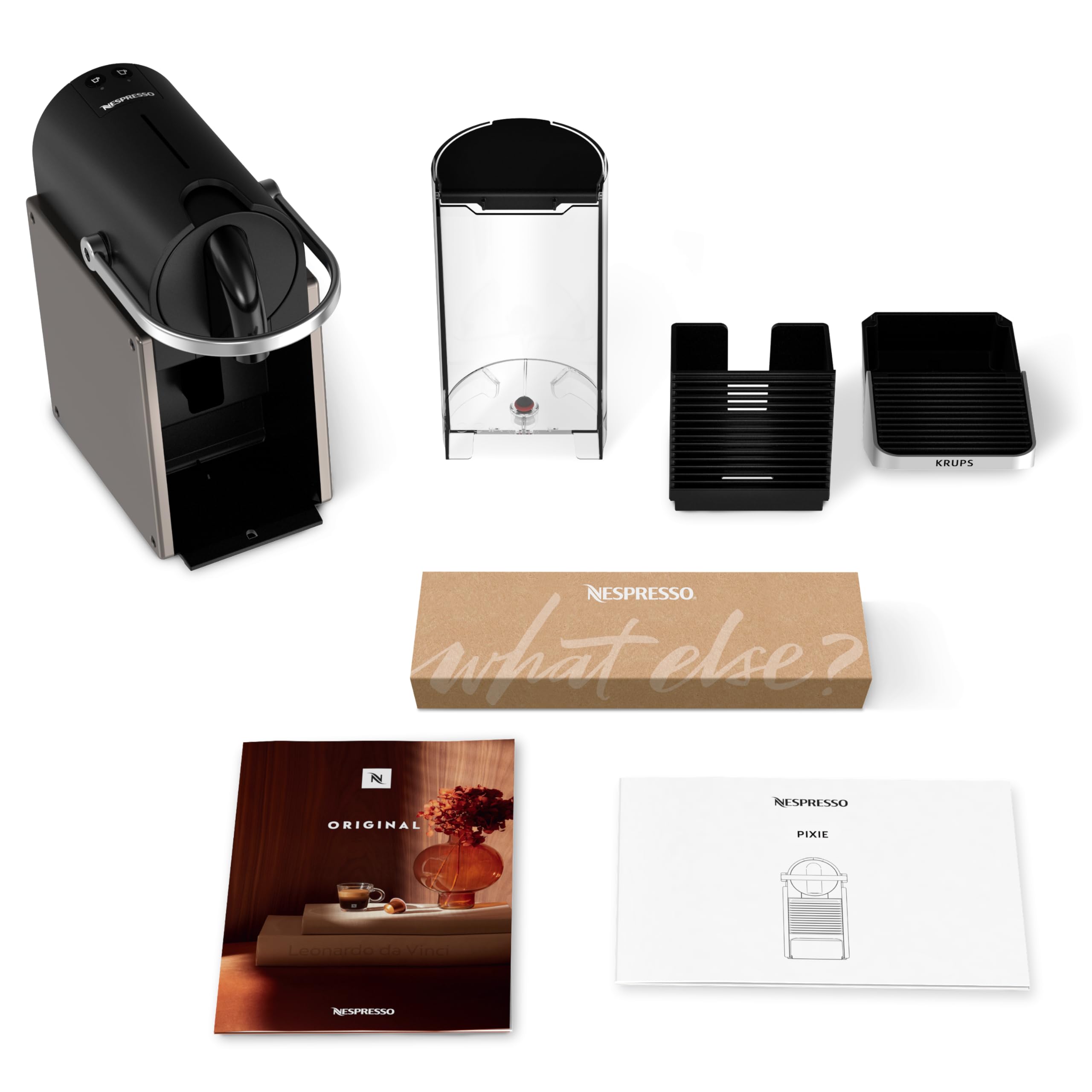 Nespresso Pixie – Machine à Café à Capsules, Titane
